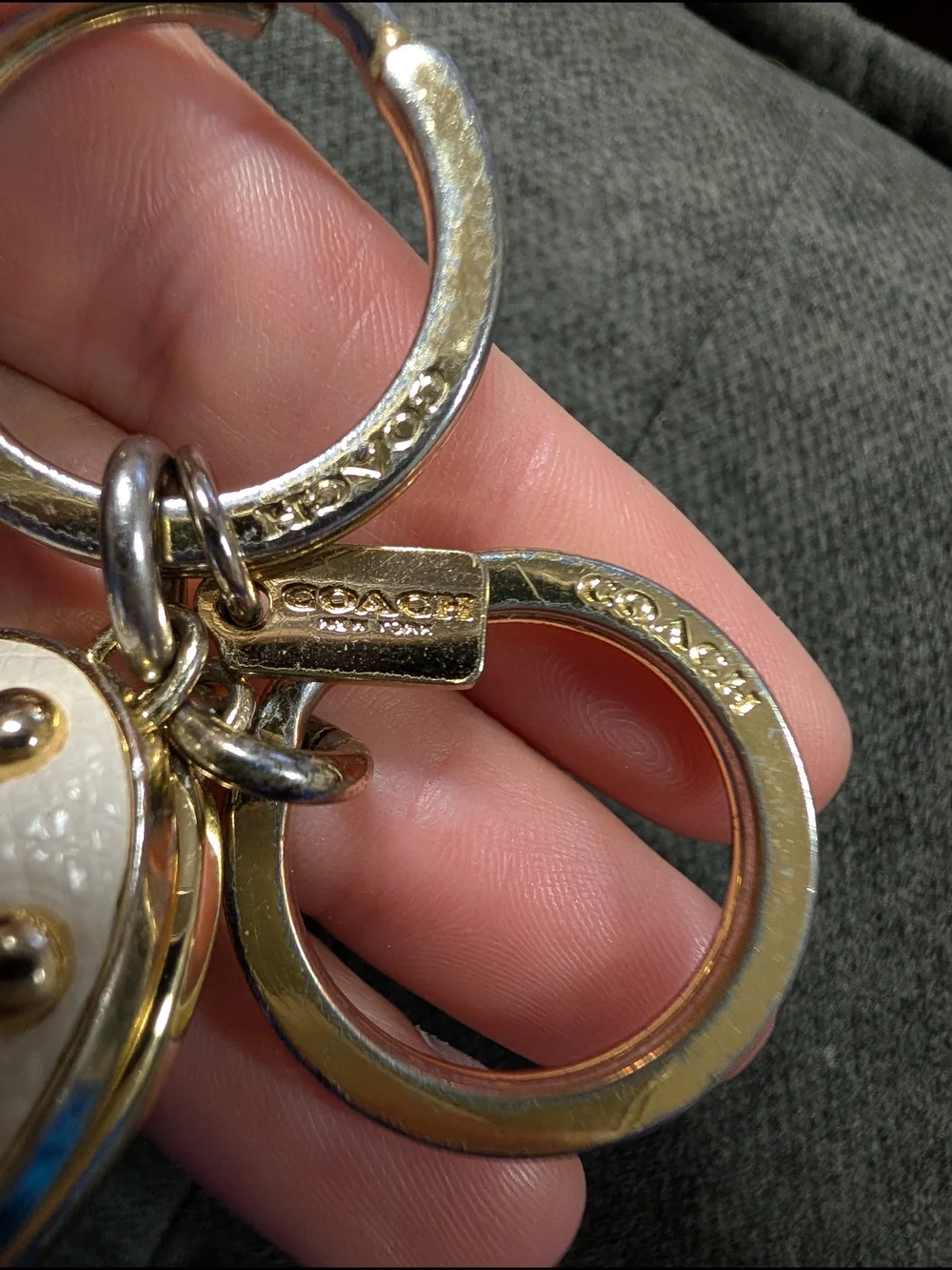 COACH Vintage Valet Turnlock Keychain Charm